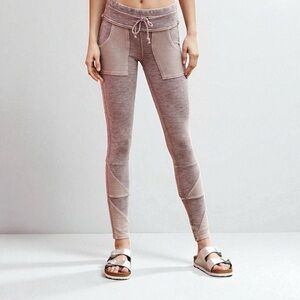 Free People Women’s Movement Gray and Tan Viscose Jogger Pants Size S